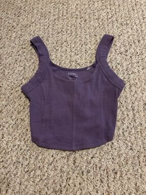 PacSun Purple Ribbed Cropped Tank